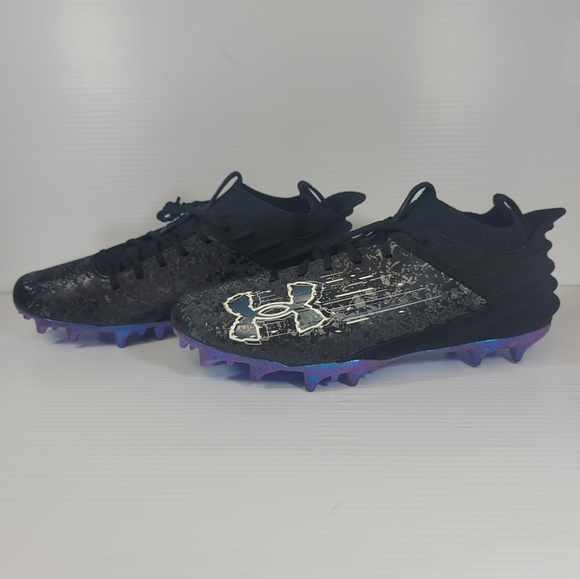 Under Armour Blur Smoke 2.0 MC Suede Mens Size Football Cleats Black NEW main image 10